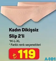 KADIN DİKİŞSİZ SLİP KÜLOT 2'Lİ